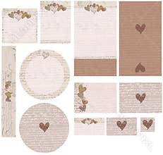 Love Note Hearts wedding invitation set