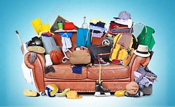 Large leather sofa