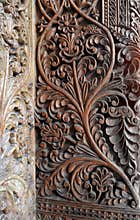 Bali wood carving art