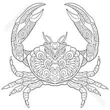 Zentangle stylized crab