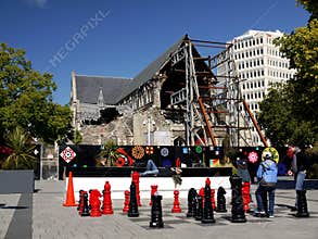 New Zealand: Christchurch Anglican cathedral chess set