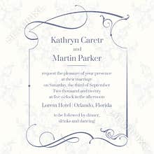 Classic design page. Template cards. Wedding invitation.