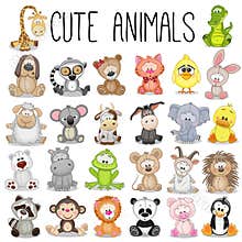 Set of Cute Animals