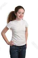 Teen Modeling White Shirt