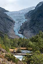Briksdal glacier (Briksdalsbreen) in Norway