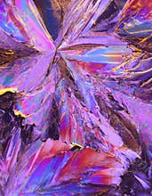 Purple citric acid crystals