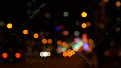 Blurred view of city street