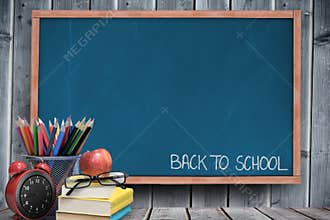 Composite image of back to school message