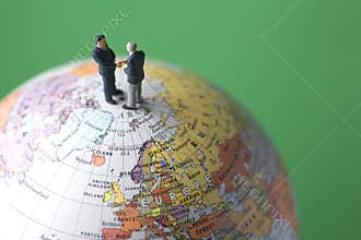 Two business men shake hands