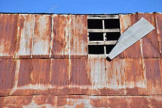 Old Damaged Barn Roof