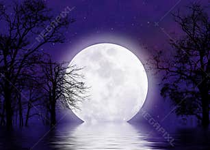 Surreal moonscape