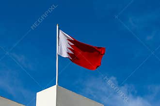 Bahrain flag waving
