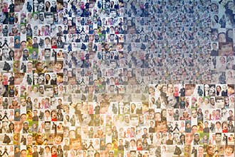 People mosaic background