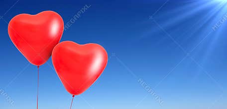 Love heart balloons