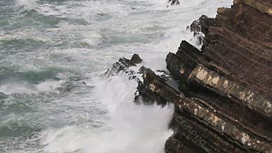 Stormy weather along Atlantic Ocean, Alentejo, Portugal