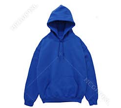 Blank hoodie sweatshirt color blue front view