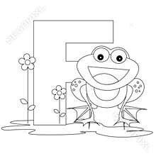 Animal Alphabet F Coloring page