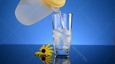 Cold Glass Ice Water