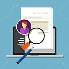 Curriculum vitae cv resume employee recruitment data paper work