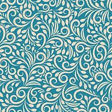 Seamless floral pattern on uniform background