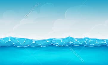 Seamless Summer Ocean Background For Ui Game