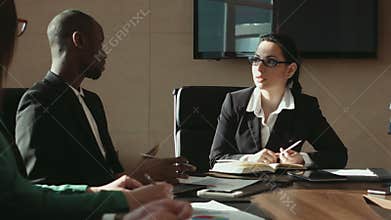 Dialog of businessman