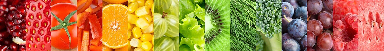 Fruits and vegetables background