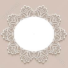 Vintage lace doily decoration