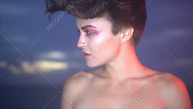 Beautiful amazon woman warrior