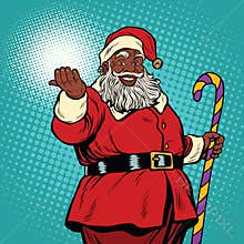 African American black Santa Claus
