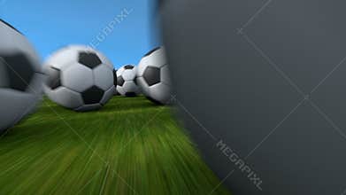 Soccer balls flight
