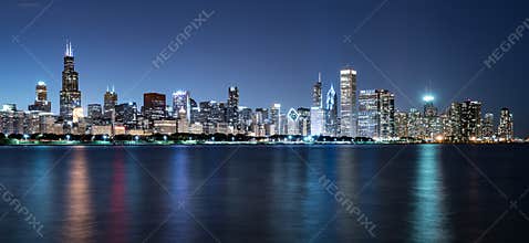 Chicago Night Skyline
