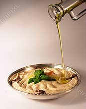 Hummus and olive oil