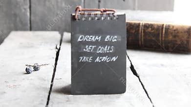 Dream Big Set Goals Take Action, Inspirational motivation quote