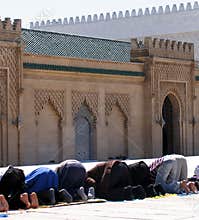 Muslims praying