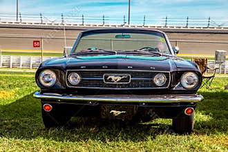 Daytona, Florida / United States - November 24, 2018: 1968 Ford Mustang Convertible at the Fall 2018 Daytona Turkey Run