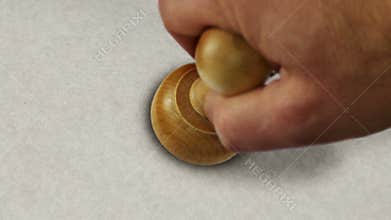 Covid-19 coronavirus test negative stamp and stamping loop animation