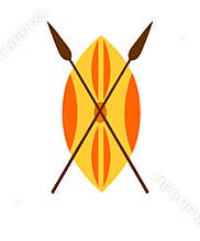 Shield with arrows vector isolated