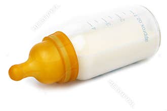 Baby bottle with milk