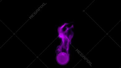 Purple Fire Ball Sphere Motion Graphic Element