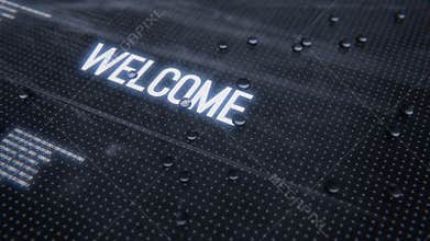 Welcome intro text animation reveal