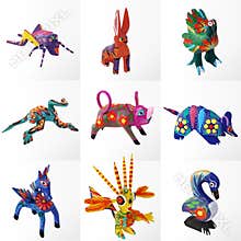 Alebrijes made in Oaxaca, Mexico