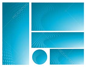 Abstract Blue Background Template Set