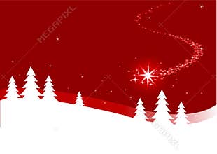Christmas background with shutting star