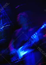 Guitarist at rock concert