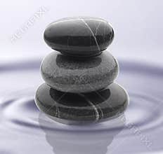 Stones on water