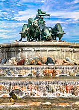 Gefion Fountain in Copenhagen, Denmark