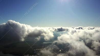 Mavic Pro Copter above clouds