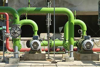 Pipes at cooling tower