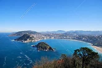 The bay of San Sebastian in Spain